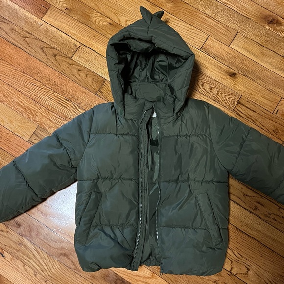 Kids(boy) puffer jacket, H&M, green size 5T/6 - Picture 1 of 3